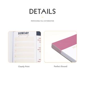 2024 Book Printing Service Capa Personalizada Contagem Diária Semanal Mensal <span class=keywords><strong>Notepad</strong></span> Shopping List Planner com Calendário