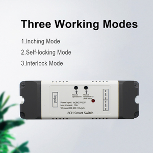 2CH wewelink Smart WiFi interruttore AC DC 7-32V Garage apriporta Controller autobloccante Timer Inching RF ricevitore 433 - Product Image 3