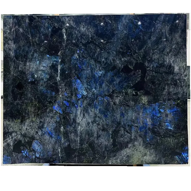 Madagaskar Labradorit Lemurian Blue River Granitplatten für Kitchen Top Bar Top