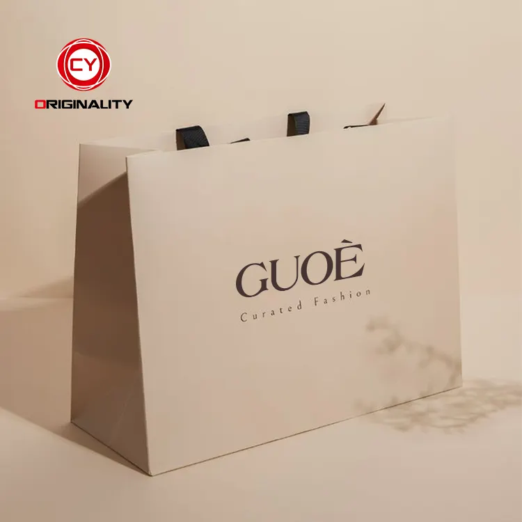 Sacchetto di carta da imballaggio con Logo personalizzato in filato quadrato per capelli