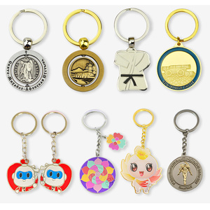 金属パンダキーチェーンロゴ付き卸売製品異なるパターンカラー形状 - Product Image 2