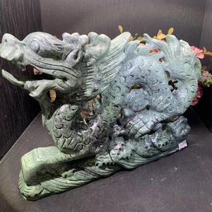 Kindfullネイチャークリスタル手彫りXiuyan翡翠ドラゴンヒーリングストーン風水クリスタルチャイニーズドラゴーン販売用