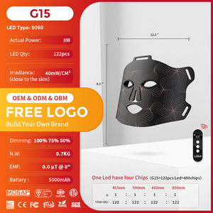 Masker Wajah LED terapi cahaya merah hitam terlaris masker wajah perangkat lampu merah kustom - Product Image 4