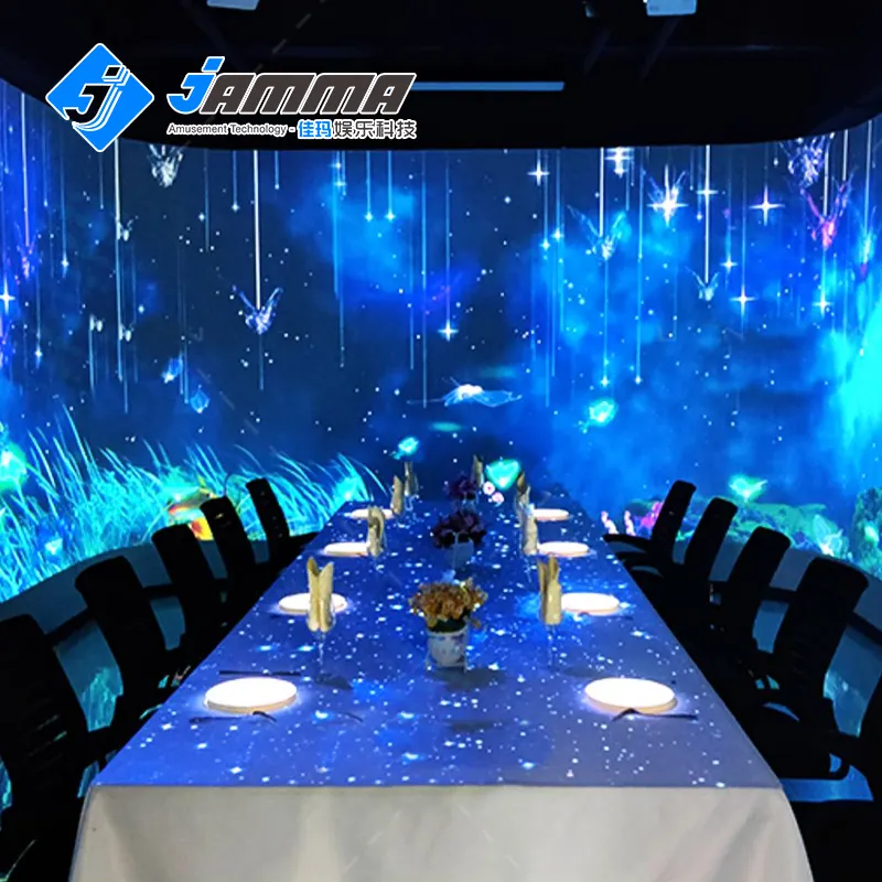 Immersive space proiettore olografico 3D interact lighting scene multiple decorazione di nozze giochi di proiezione immersivi