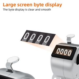 Manual Accurately <strong>Counts</strong> to 9,999 <strong>in</strong> Increments of 1 Long Life Easy to Operate 4 Digits Desk Tally Counter with Base - Product Image 6