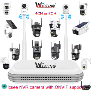 Wistino 8MP 4Ch Juego de cámara inalámbrica Rotación de 180 grados Detección de movimiento Alarma Color Visión nocturna Sistema de cámara de seguridad - Product Image 3