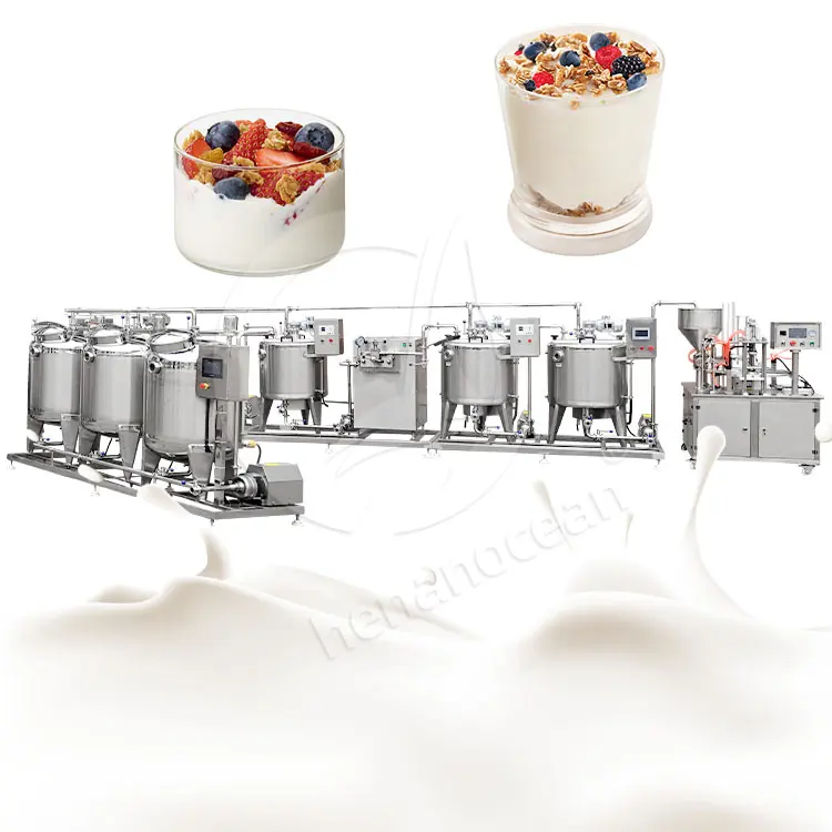 OCEAN Italia Pequeño fabricante Equipo de refrigeración Semi Industrial Fruta Sabor Yogurt Hacer Máquina Precio