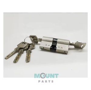 Cilindro de cerradura de puerta de latón con llave, cabezal doble cromado de 45mm con llaves de ordenador, cilindro de cerradura de mortaja de seguridad segura - Product Image 2