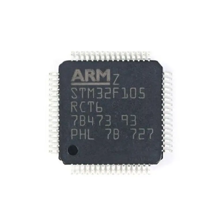 Stm32f105rct6マイクロコントローラーIcMcu 32ビット256KBフラッシュ64lqfp電子コンポーネント集積回路Stm32f1 Stm32f105rct6