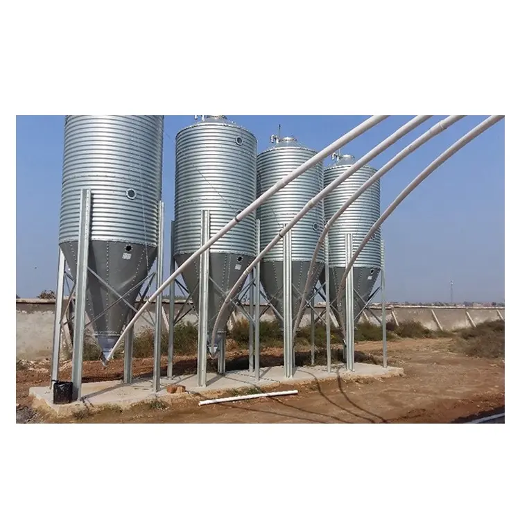 Good Quality Silo In China For Caw Feeds Large Capacity Hot Galvanized Chicken Feed Silo For Poultry Farm