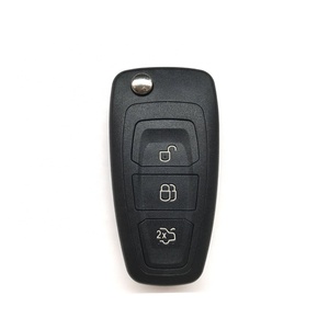 Coque de clé de voiture télécommandée à 3 boutons pour Fiesta Focus Télécommande Flip de remplacement avec lame HU101