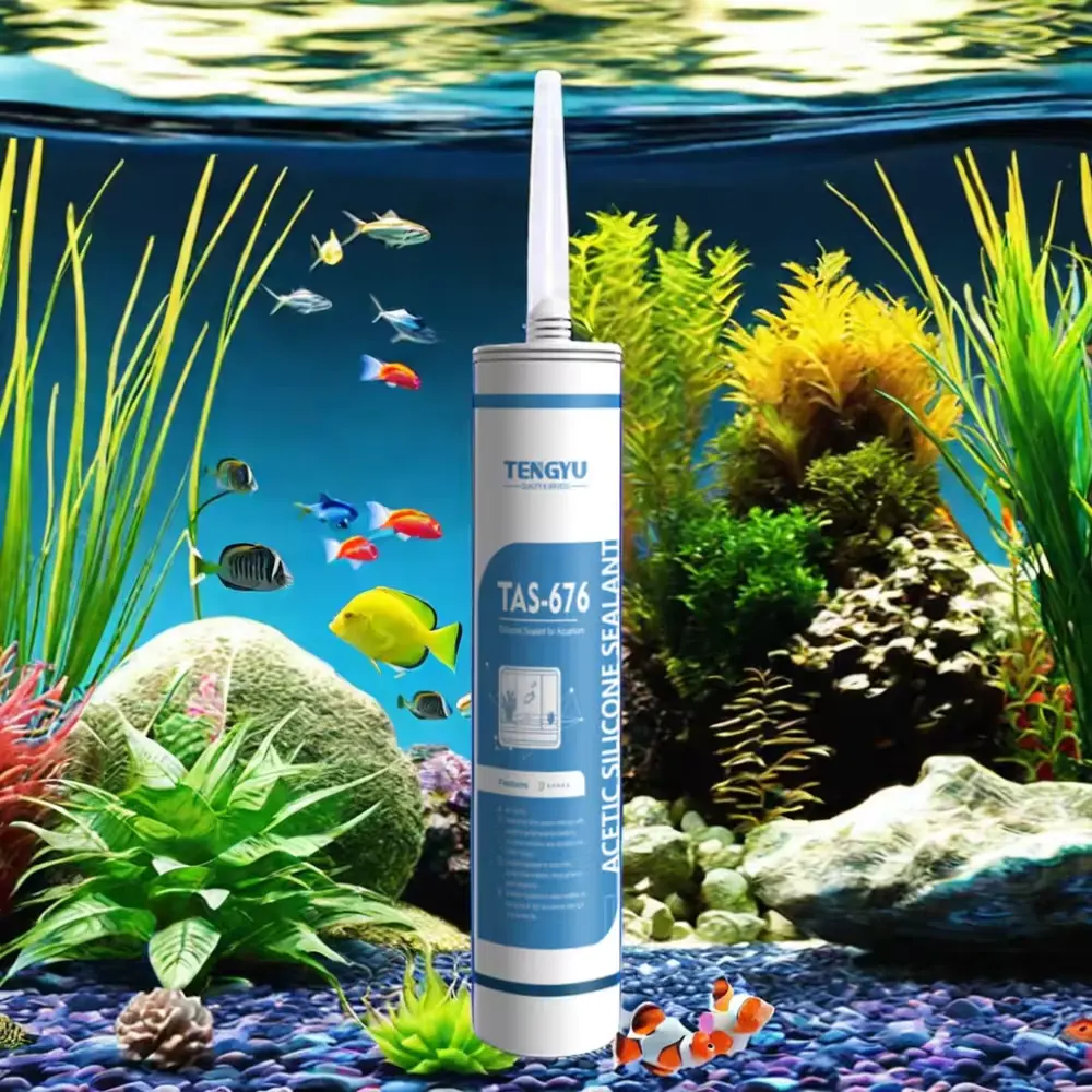 Solvent free transparent liquid 100% silicone sealant aquarium 280 ml tube