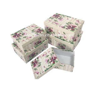 Großhandel dekorative benutzer definierte versch achtelte Geschenk box Rechteck Pappe Aufbewahrung boxen Set Verpackung Papier boxen - Product Image 2