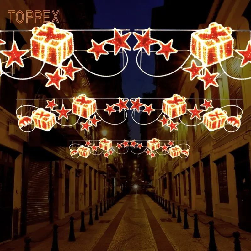 Vendita calda IP65 classificato decorazione di natale all'aperto bellissimo suggestivo LED lampioni centro commerciale disponibile rosso