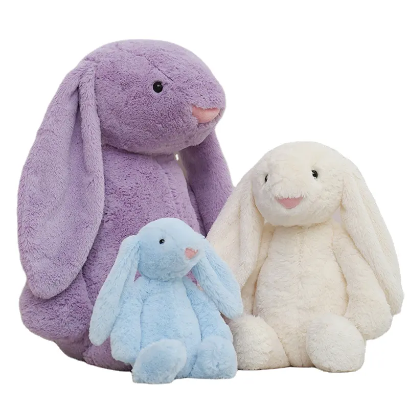 Wholesale Multi-colors Easter Bunny Kids Plush Toys Cute Stuffed Animals Long Ear Rabbit Bunny Plush Toys Baby Accompany Gift