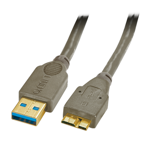 USB 3.0 a/micro-B สายทองแดงบริสุทธิ์1ม. พร้อมขั้วต่อมุมขวาชาร์จเร็วและฟังก์ชั่นถ่ายโอนข้อมูล - Product Image 1