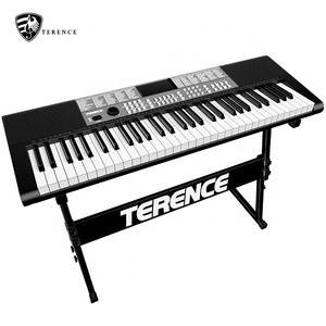 Terence Sp611 Teclado de piano digital electrónico multifuncional con taburete y soporte y auriculares Teclado de piano portátil de 61 teclas - Product Image 1