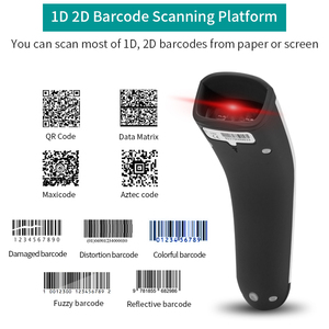 Escáner de código de barras, lector de código de barras CMOS, inalámbrico, 2D, portátil, diente azul, qr, YC-100W - Product Image 6