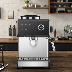 Máquina de café espresso portátil inteligente para el hogar eléctrica con espuma de leche de vapor de alta presión y función de control de temperatura - Product Image 1