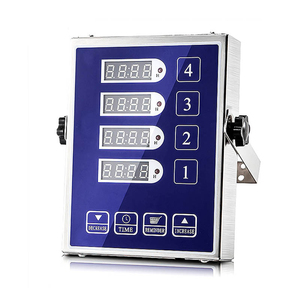 CAL4B <strong>4</strong>-Channel Commercial Kitchen <strong>Timer</strong>, Stainless Steel <strong>LED</strong> for Restaurant Kitchens, with Loud Alarm and Digital Reminder - Product Image 1
