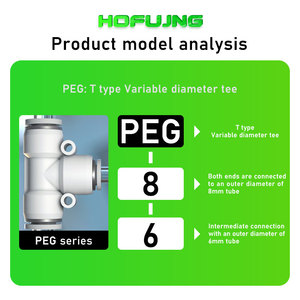 Factory Supply Pg Peg <strong>Pw</strong> Pkg Tee Straight <strong>Tube</strong> Quick Connector Push Pipe White Plastic Pneumatic Fitting Quick Connect Fitting