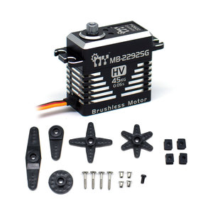 Tüm Metal paslanmaz çelik dişli fırçasız Servo 65kg yüksek basınç JR fiş ile RC uçak ve Robot uzaktan kumanda - Product Image 2