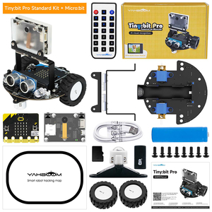 マイクロビットV2に基づくpythonプログラミング用のK210モジュールを備えたYahboom Tiny bit Pro AIビジュアルロボットカー - Product Image 4