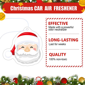 Bán Buôn Snowman Christmas <span class=keywords><strong>Tree</strong></span> Shape Thiết Kế Tùy Chỉnh Kéo Dài Treo Giấy Mùi Hương Giáng Sinh Làm Mát Không Khí - Product Image 2