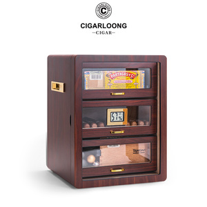 Cigar Humidor with Digital <strong>Humidity</strong> and Temp Control 200 Counts Capacity Cigar Cabinet with Spanish Cedar Wood Racks - Product Image 4