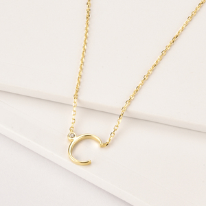 FUAMAY สร้อยคอเงินขนาดเล็ก26 A B C D E FG A To Z,สร้อยคอเครื่องรางเบื้องต้น - Product Image 5