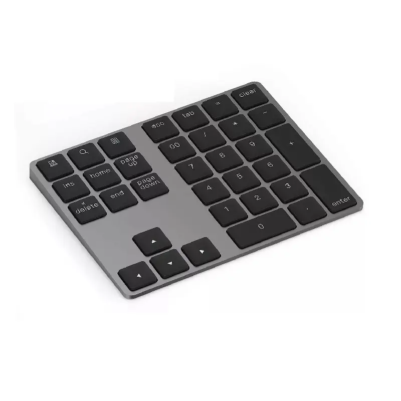 Btワイヤレスキーボード数値キーパッドナンバーパッド34keyポータブル、アルミニウム製Surfaceラップトップと互換性があります