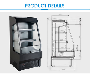 Tủ lạnh mini hiển thị trường hợp bia đồ uống mát truy cập hàng đầu tủ thương mại - Product Image 6