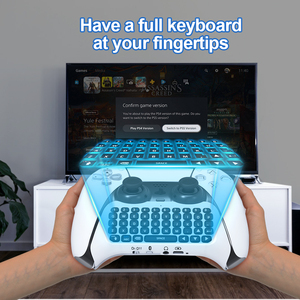 ワイヤレスキーボード外部チャットパッドミニ入力キーパッド3.5mmオーディオ出力ジャック付きPS5ゲームコントローラジョイスティック用 - Product Image 3