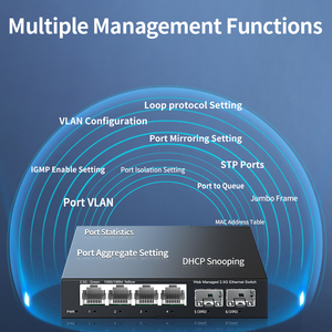 2.5GbE智能管理交换机，4端口RJ45 2500Mbps网络管理以太网交换机2端口10G SFP + 插槽家庭实验室设置交换机 - Product Image 6