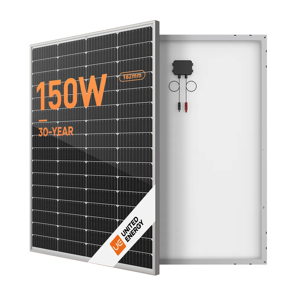 Ue小型ソーラーパネル価格150ワット180W単結晶ソーラーモジュールおよびパネル家庭用