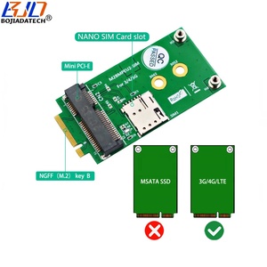 NGFF อินเทอร์เฟซ M.2คีย์-B กับ <span class=keywords><strong>Mini</strong></span> PCI-E mpcie อะแดปเตอร์โมเด็มไร้สายหนึ่งนาโนผู้ถือซิมการ์ดสำหรับโมดูล5G 4G LTE WWAN - Product Image 3
