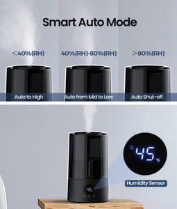 เครื่องทำความชื้นสำหรับห้องนอนเครื่องเพิ่มความชื้นใน4.0L สำหรับบ้านห้องขนาดใหญ่เครื่องทำความชื้นแบบหมอกเย็นเครื่องเพิ่มความชื้นอัตโนมัติอัจฉริยะจับเวลา - Product Image 4