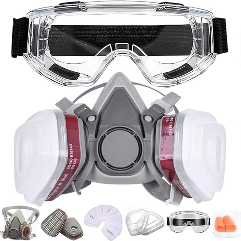 Respirateur de masque à gaz de peinture de couverture de demi-visage de la poussière CE M401