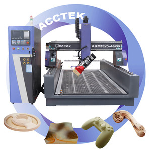 1325 4 Axis Cnc Router Máquina de talla de madera Husillo giratorio oscilante Atc Cnc Router para madera