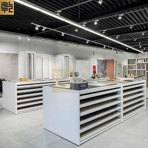 Nhà máy tùy chỉnh 20 lớp PVC gạch ngăn kéo tủ trưng bày 60x120 đá cẩm thạch Granite Mẫu Rack cho showroom sử dụng - Product Image 4