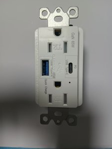 เต้ารับอัจฉริยะ USB 65W แบบใหม่15A ช่องเสียบ TR แบบ USB Type C PD พิมพ์พอร์ต QC ช่องเสียบ USB ที่ชาร์จเร็วอยู่ในรายการ - Product Image 2