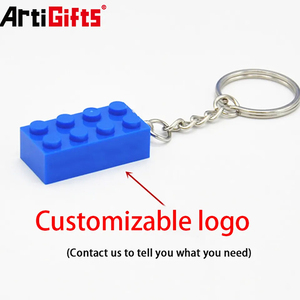 Anahtarlık promosyon Diy blok anahtarlık gökkuşağı plastik Logo anahtarlıklar satılık küçük hediyeler