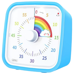 Timer visivo silenzioso con luce notturna-Strumento di gestione del tempo del conto alla rovescia di 60 minuti per la casa, la scuola e il lavoro - Product Image 1