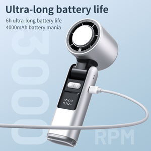 4000Mah dijital ekran katlanabilir Fan USB şarj edilebilir 100 yüksek hızlı Mini Fan soğuk Compress s el Fan - Product Image 3