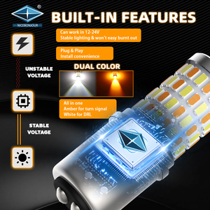 LED T20 3014オートバイブレーキ & 逆灯ユニバーサルアルミLEDリトロバイザー車用ターン信号アクセサリー - Product Image 5