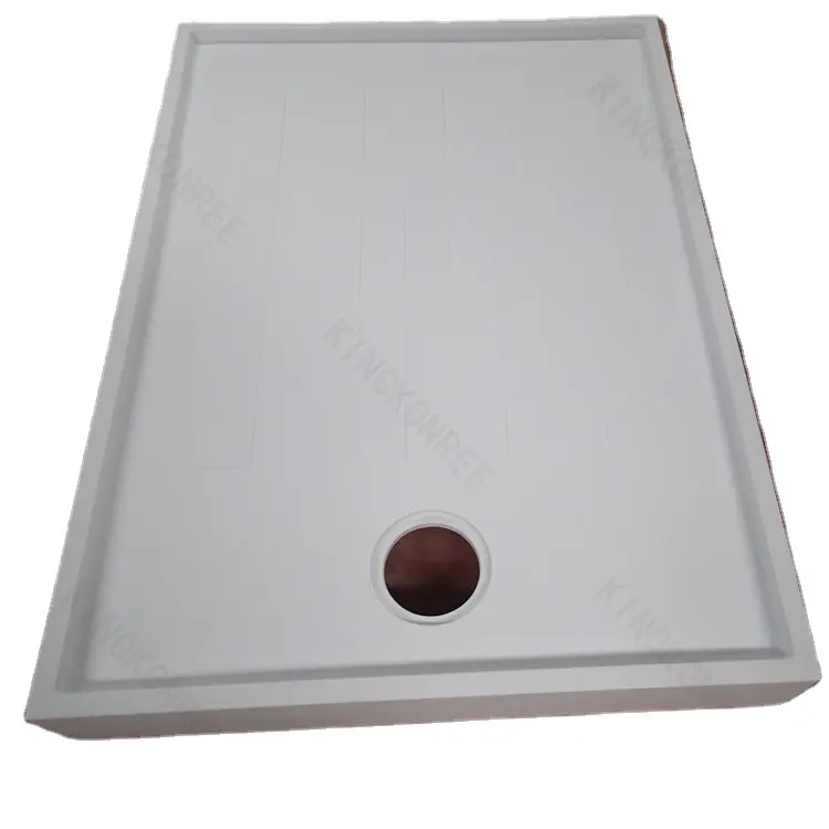 KKR Factory Customized Color Slope Design Matte Finish Acrylic Solid Surface Resin Stone Bathroom Ware Shower Base Tray Plate