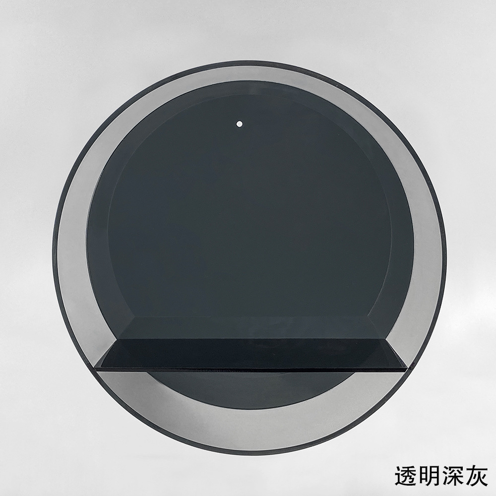 Boîte de présentation ronde-gris foncé transparent 4423-252510cm