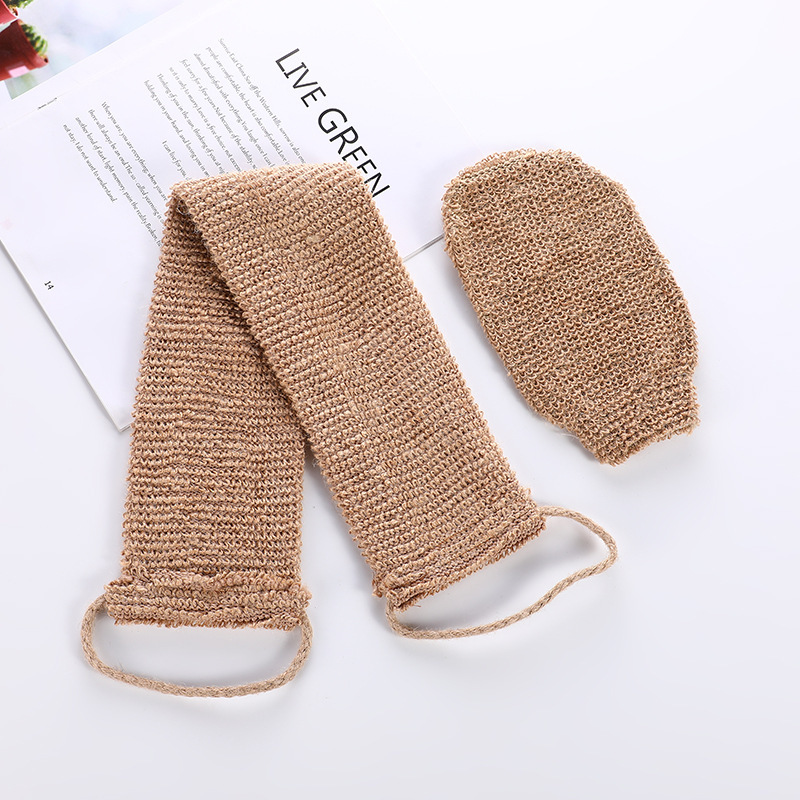 7003-1 jute set, belt 60*10cm, glove 20*11cm