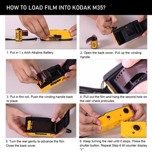 1個のコダックM35カメラ35mm再利用可能なフィルムカメラ、フラッシュ機能の再現性 - Product Image 5