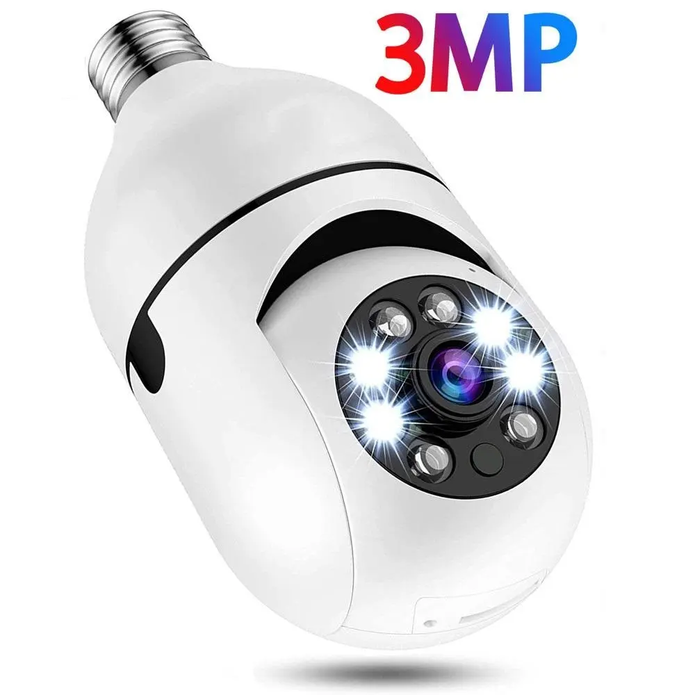 E27 lampadina senza fili macchina fotografica a colori di visione notturna AI umani di monitoraggio WiFi sorveglianza interna a casa Baby Monitor di sicurezza